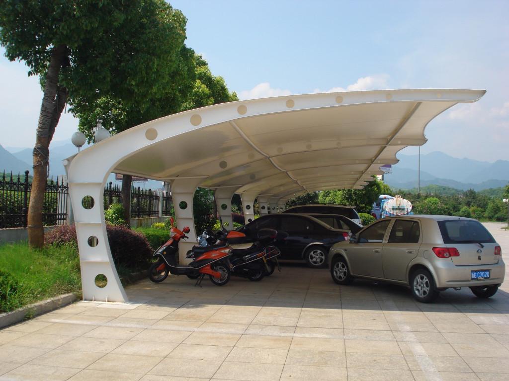 【論膜結(jié)構(gòu)車棚價格】實惠，就在燁興！
